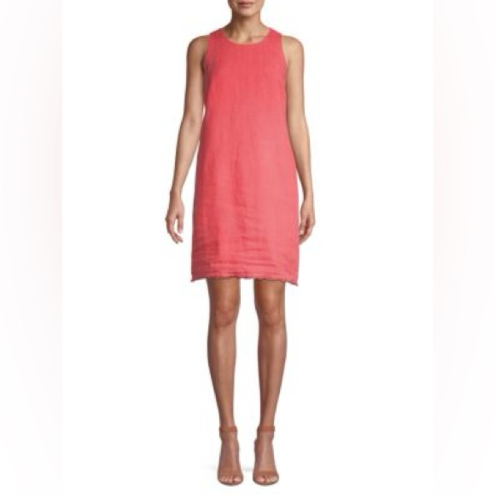 Tommy Bahama Sleeveless Linen Shift Dress Coral Size Large
